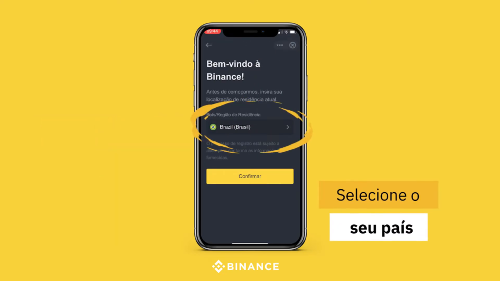 Passo 1: Registro na Binance