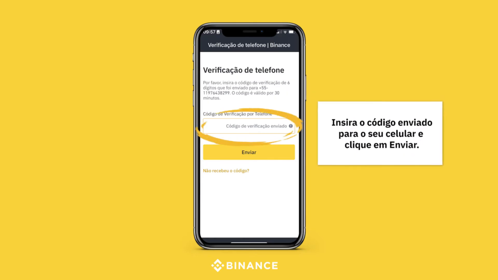 Passo 2: Verificação do Número de Telefone na Binance