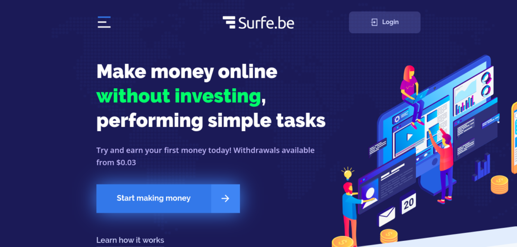 Como Usar o Site Surfe.be para Ganhar Dinheiro Online